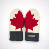 Recycled Wool Sweater Mittens -  small - Canada Mittens