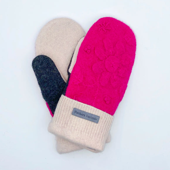 Recycled Wool Sweater Mittens - medium