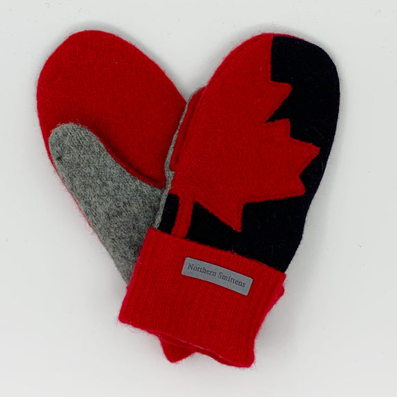 Recycled Wool Sweater Mittens -  small - Canada Mittens