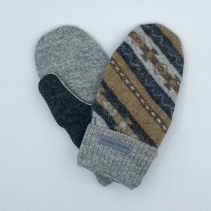 Recycled Wool Sweater Mittens - medium