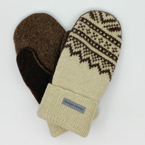 Recycled Wool Sweater Mittens - large