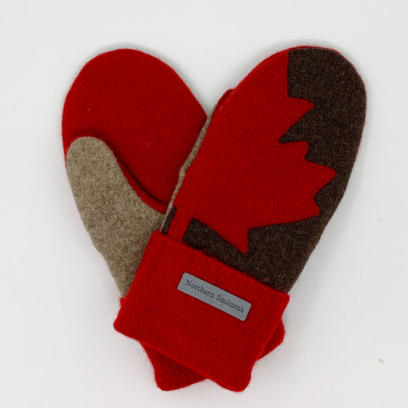 Recycled Wool Sweater Mittens -  small - Canada Mittens