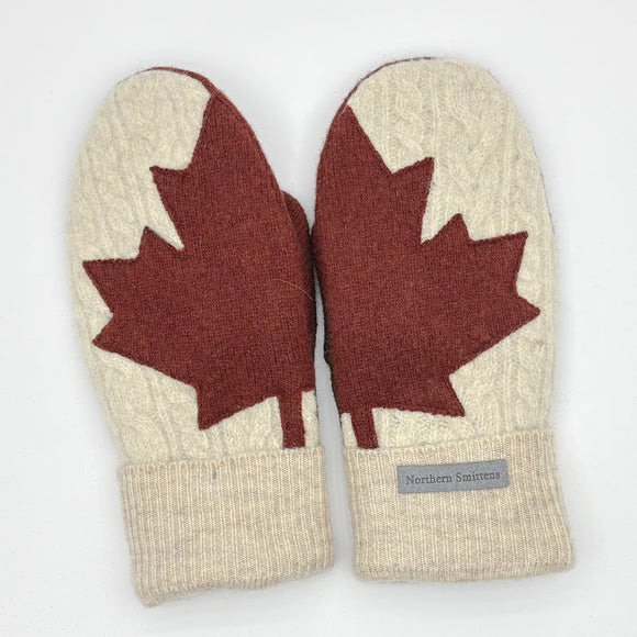 Recycled Wool Sweater Mittens -  small - Canada Mittens