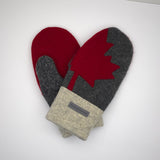Recycled Wool Sweater Mittens -  large - Canada Mittens