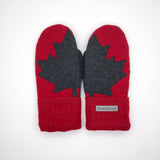 Recycled Wool Sweater Mittens -  small - Canada Mittens