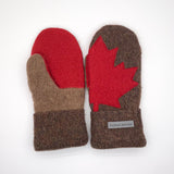 Recycled Wool Sweater Mittens -  small - Canada Mittens