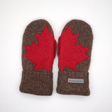 Recycled Wool Sweater Mittens -  small - Canada Mittens