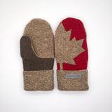 Recycled Wool Sweater Mittens -  small - Canada Mittens