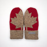 Recycled Wool Sweater Mittens -  small - Canada Mittens