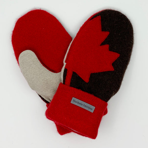 Recycled Wool Sweater Mittens - large - Canada Mittens